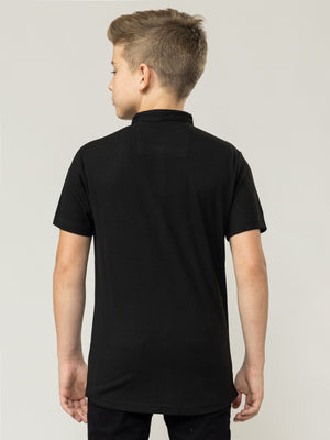 FASHION BUTTONNED SHIRTS Black / 14