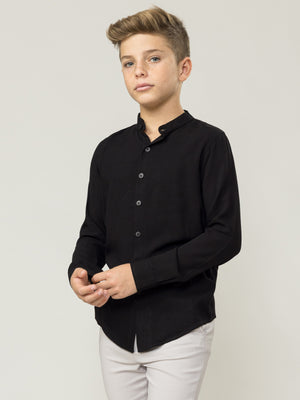FASHION BUTTONNED SHIRTS Black / 14