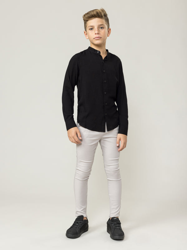 FASHION BUTTONNED SHIRTS Black / 14