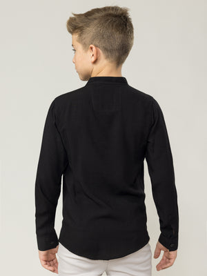 FASHION BUTTONNED SHIRTS Black / 14