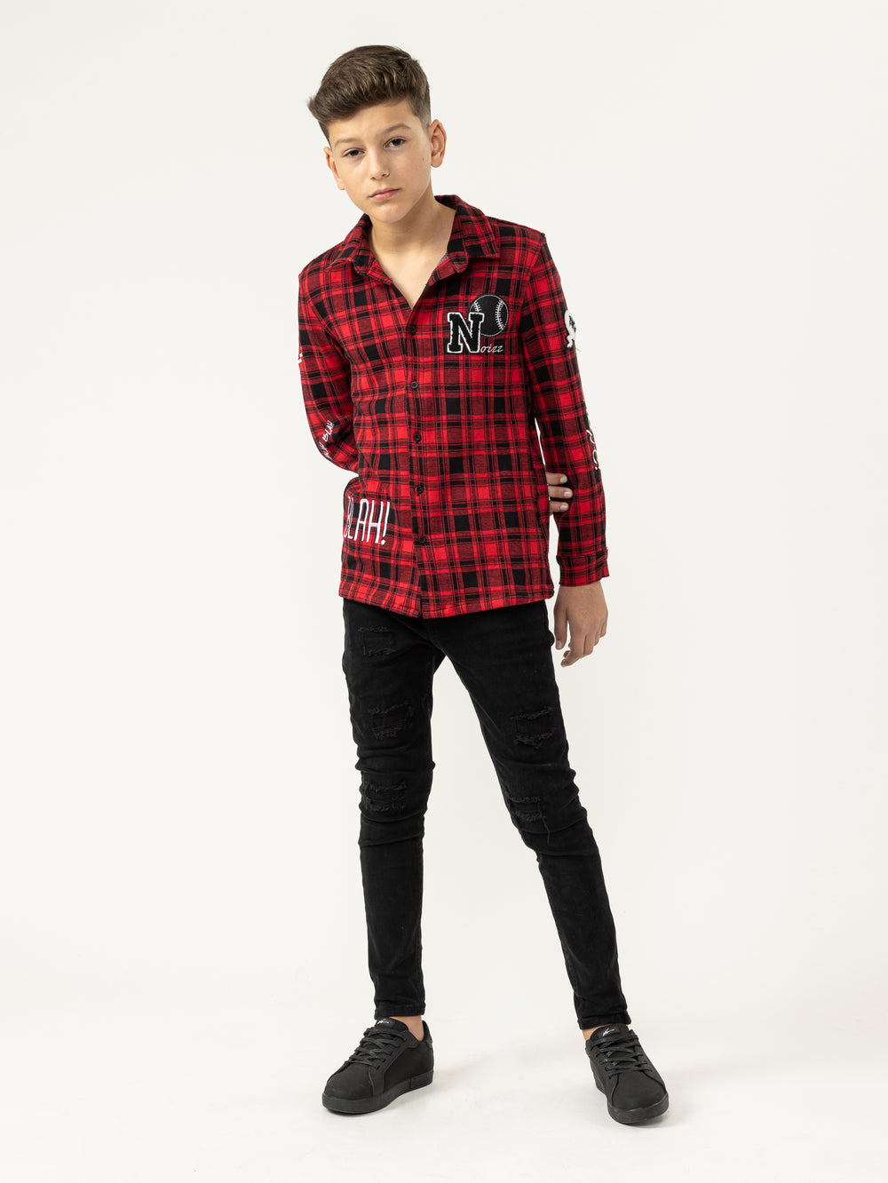 FASHION BUTTONNED SHIRTS Red / 14