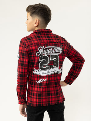 FASHION BUTTONNED SHIRTS Red / 14