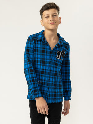 FASHION BUTTONNED SHIRTS Blue / 14