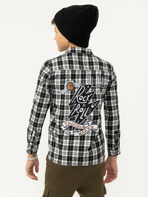 FASHION BUTTONNED SHIRTS Black / 14