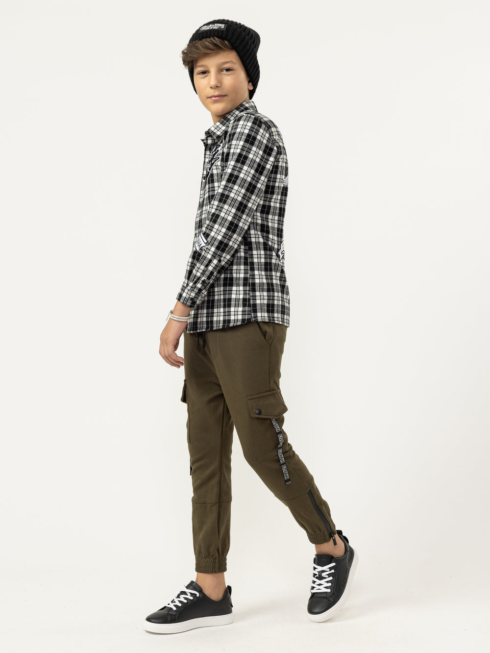 FASHION BUTTONNED SHIRTS Black / 14