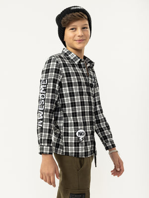 FASHION BUTTONNED SHIRTS Black / 14