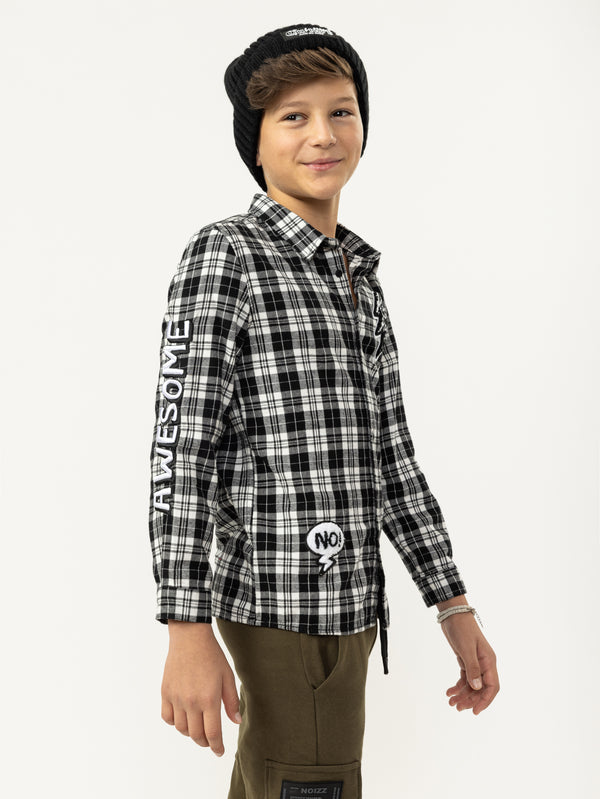 FASHION BUTTONNED SHIRTS Black / 14