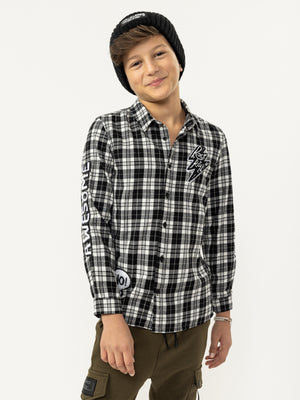 FASHION BUTTONNED SHIRTS Black / 14