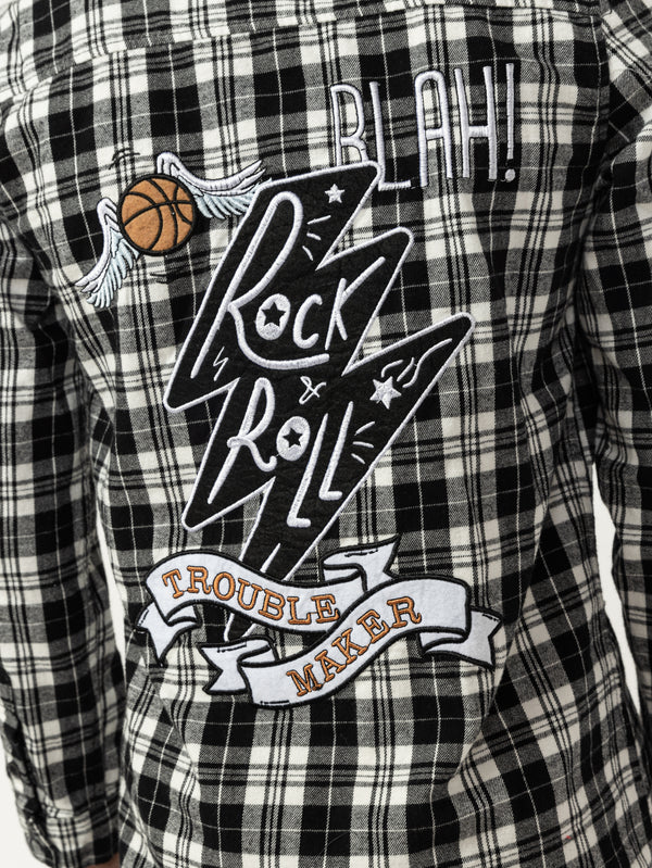 FASHION BUTTONNED SHIRTS Black / 14