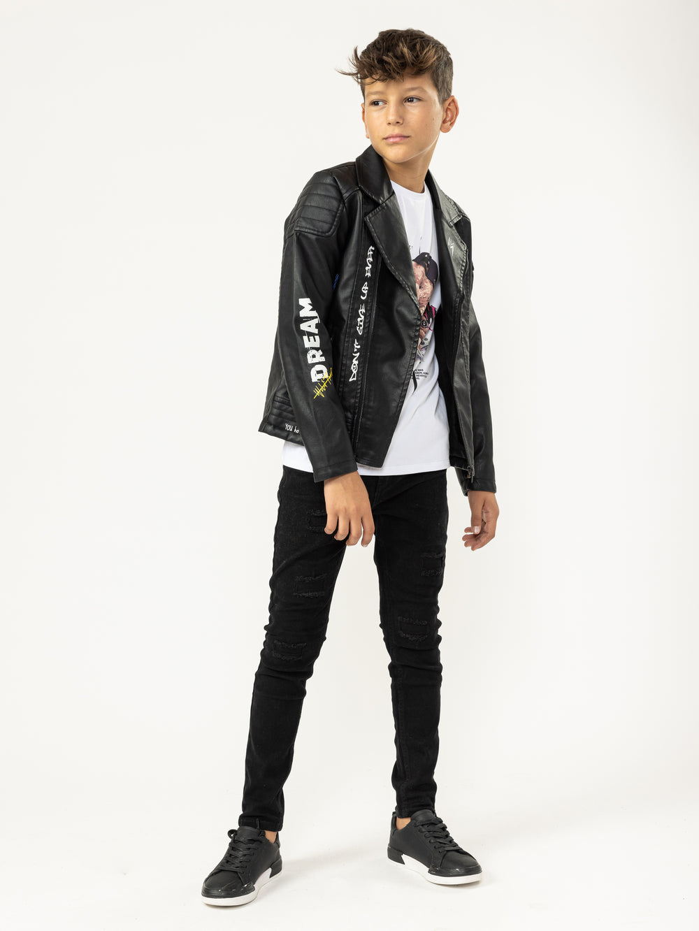 LEATHER COAT Black / 14