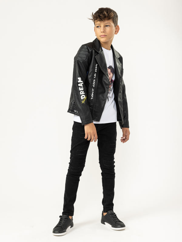 LEATHER COAT Black / 14