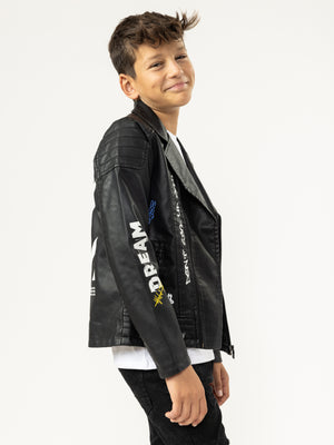 LEATHER COAT Black / 14