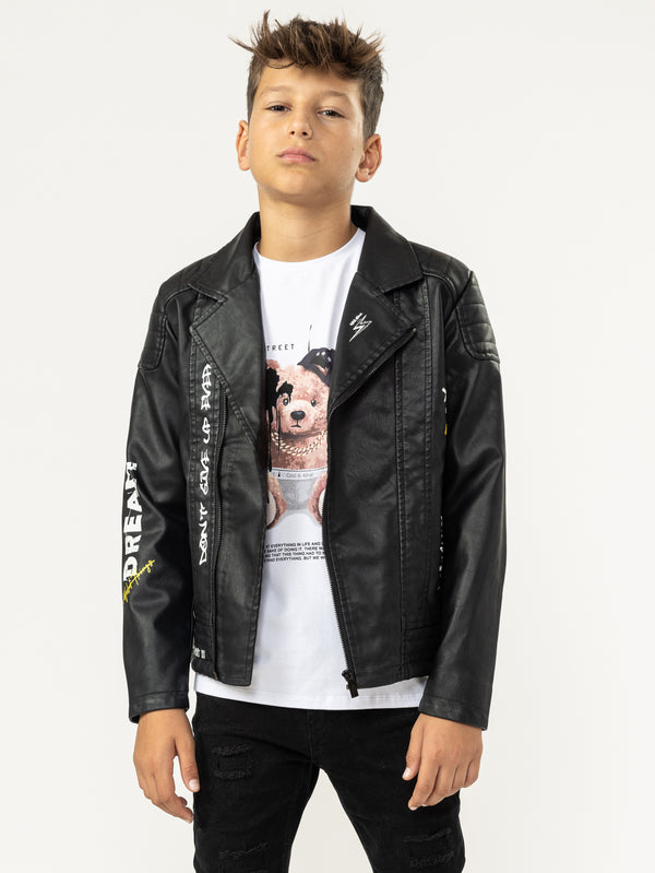 LEATHER COAT Black / 14