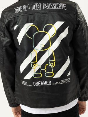 LEATHER COAT Black / 14