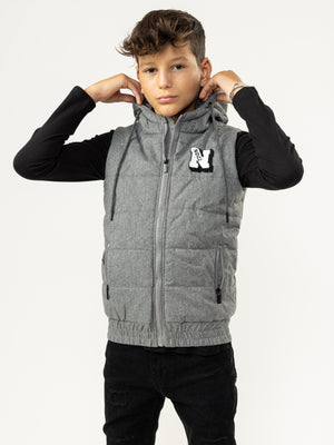 PUFF VEST Grey Melange / 14