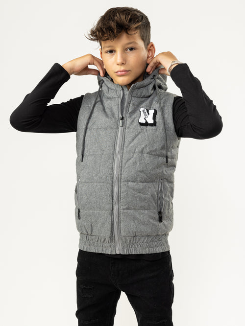 PUFF VEST Grey Melange / 14