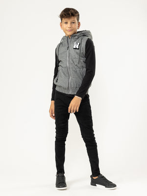 PUFF VEST Grey Melange / 14