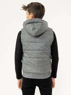 PUFF VEST Grey Melange / 14