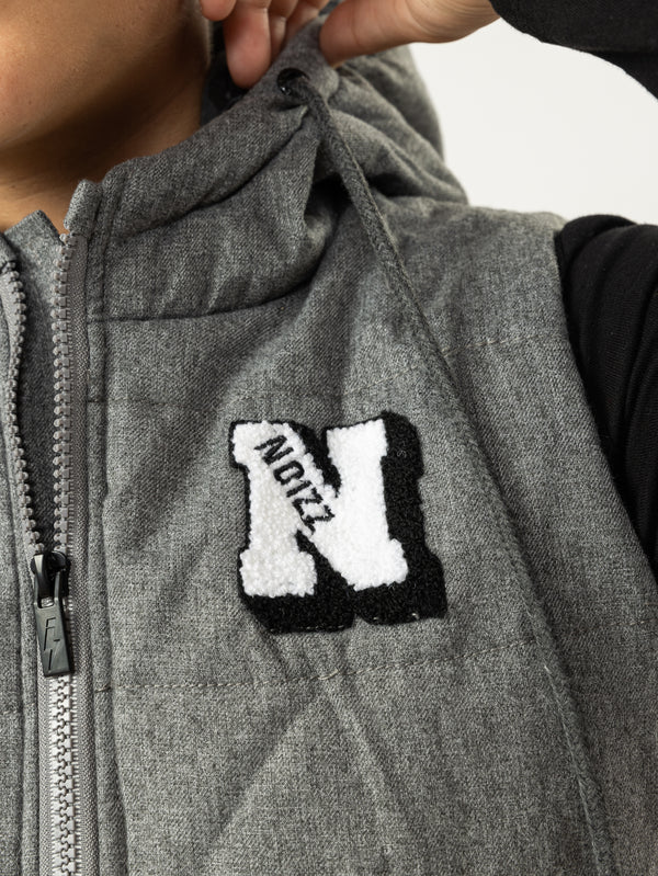 PUFF VEST Grey Melange / 14