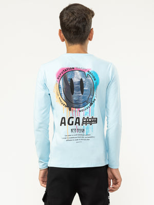 LONG SLEEVE T Light Blue / 14