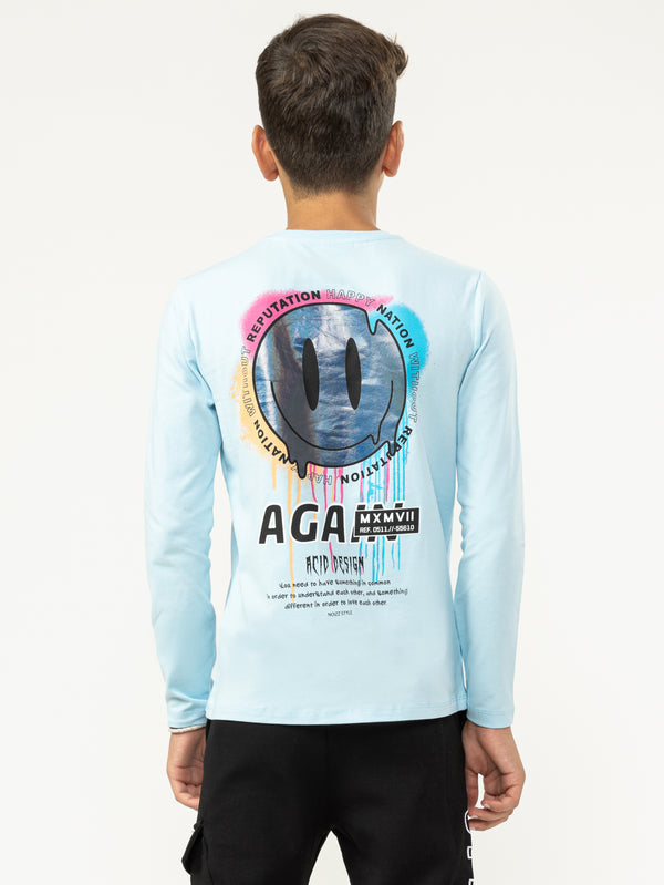 LONG SLEEVE T Light Blue / 14