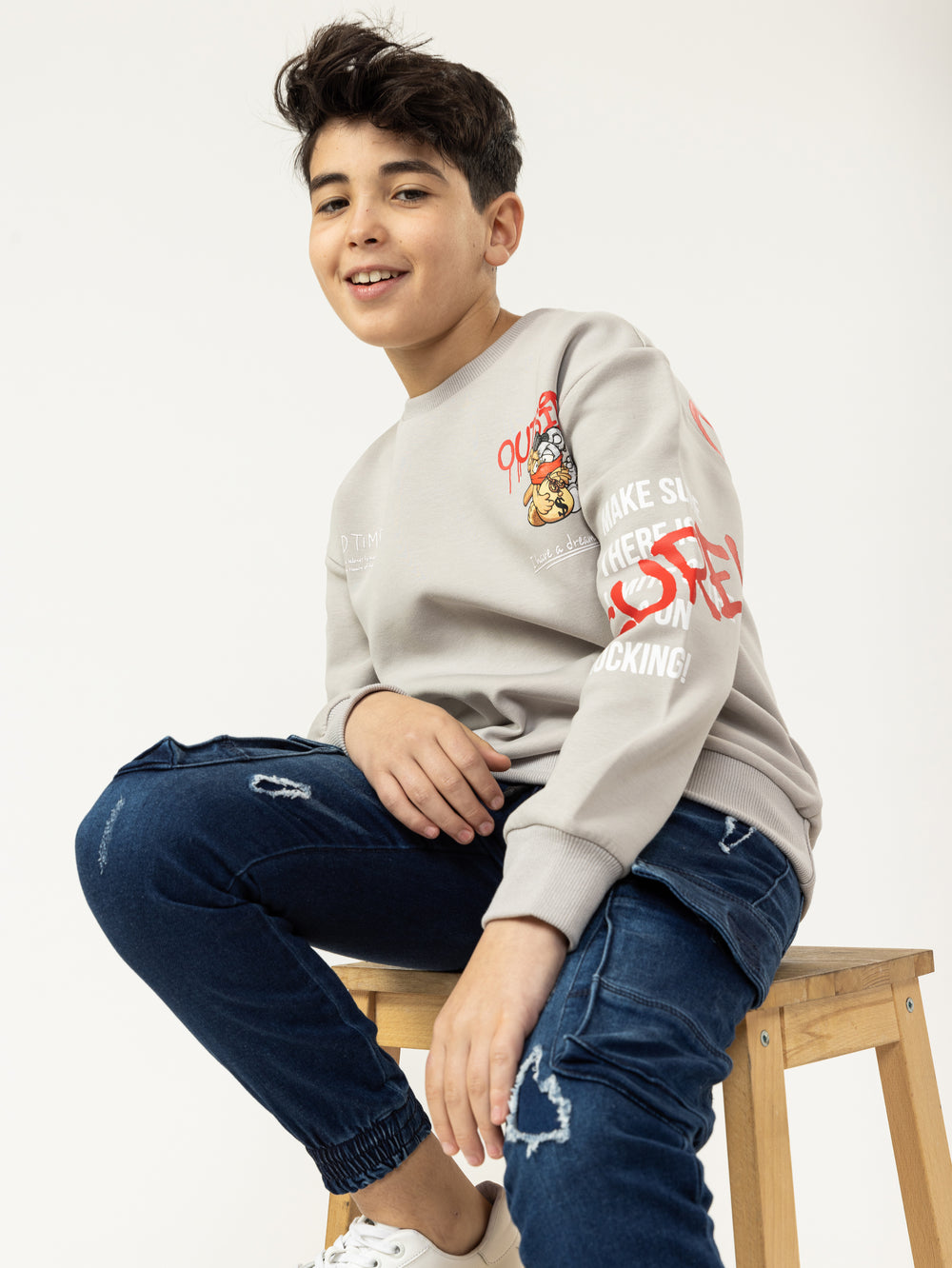 SWEATSHIRT Silver / 14