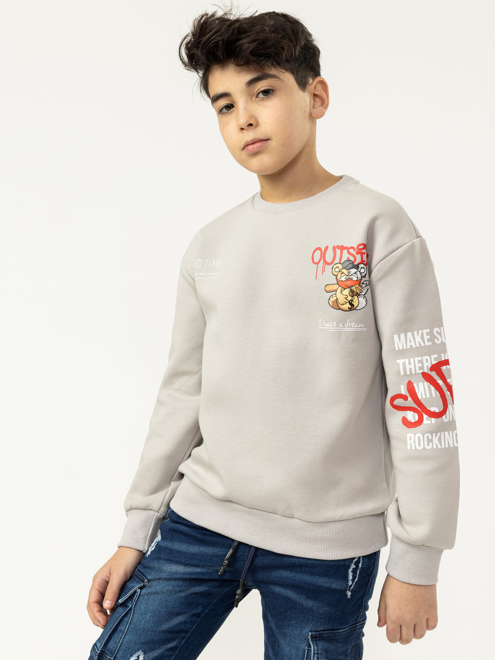 SWEATSHIRT Silver / 14