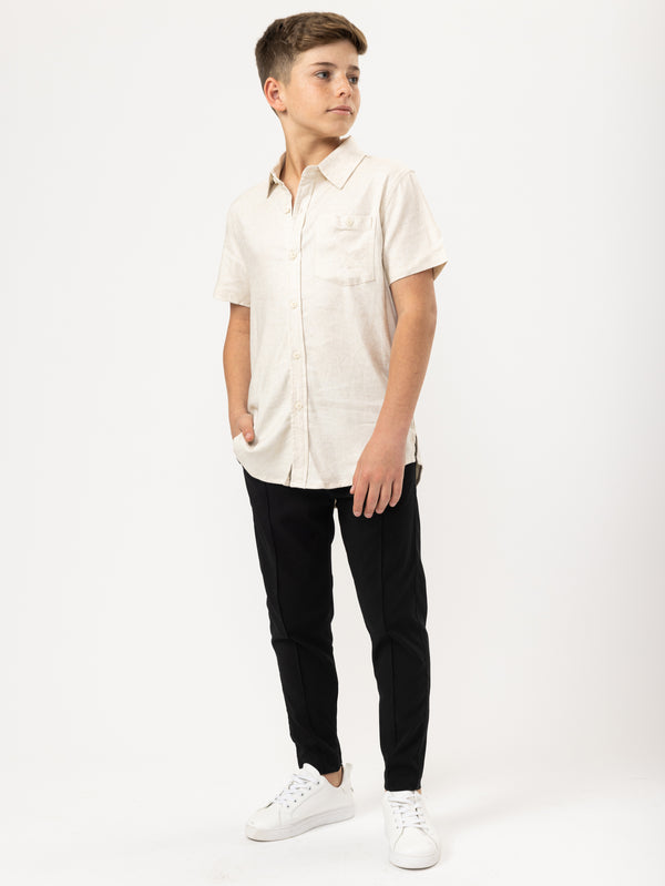 SHORT WOVEN SHIRT Stone / 14