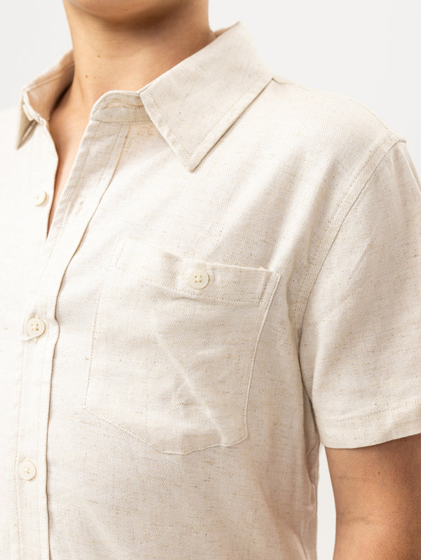 SHORT WOVEN SHIRT Stone / 14