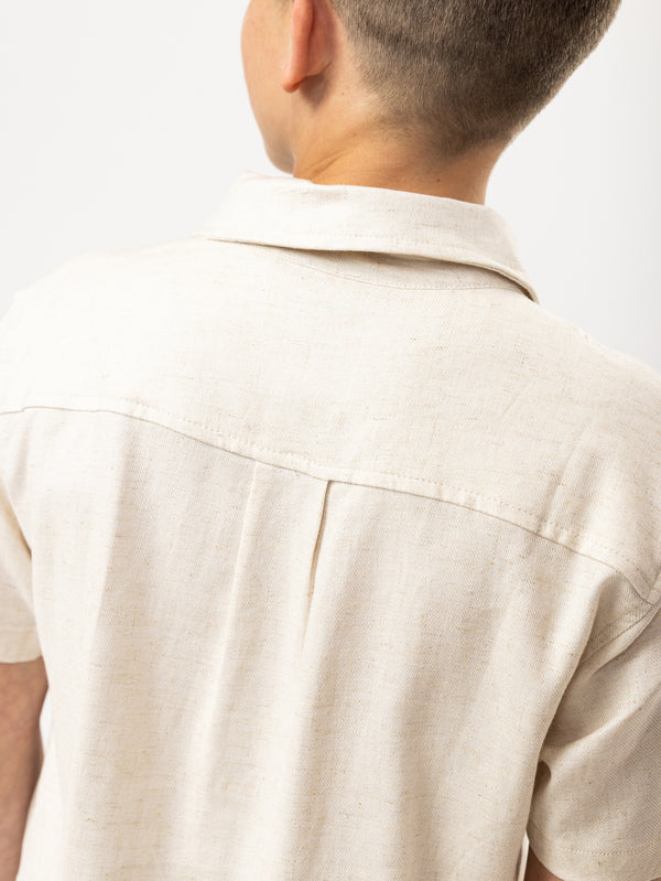 SHORT WOVEN SHIRT Stone / 14