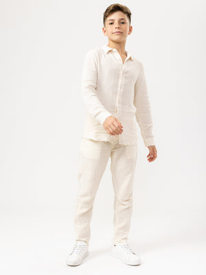 FASHION BUTTONNED SHIRTS Cream / 14