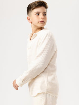FASHION BUTTONNED SHIRTS Cream / 14