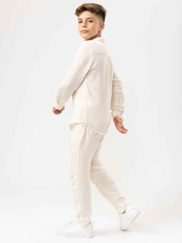 FASHION BUTTONNED SHIRTS Cream / 14