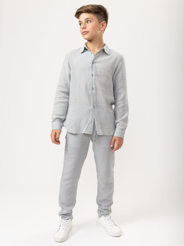 FASHION BUTTONNED SHIRTS Silver / 14