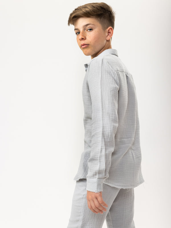 FASHION BUTTONNED SHIRTS Silver / 14