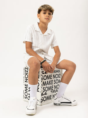 SHORT WOVEN SHIRT Cream / 14