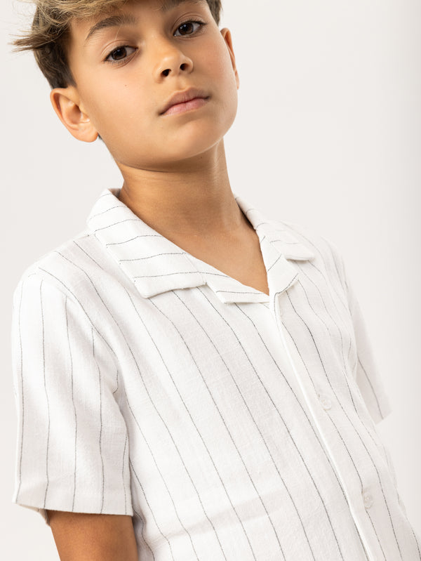 SHORT WOVEN SHIRT Cream / 14