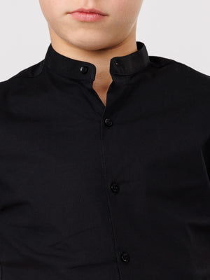 SHORT WOVEN SHIRT Black / 14