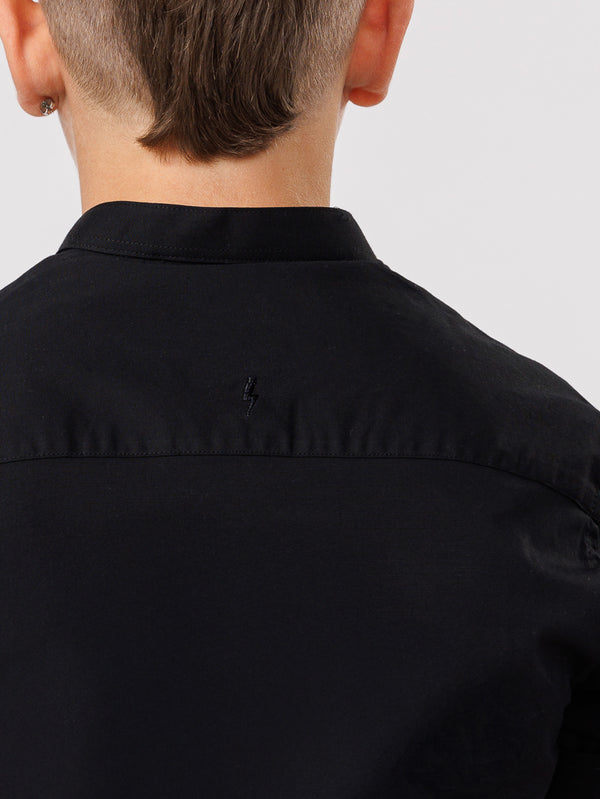 SHORT WOVEN SHIRT Black / 14