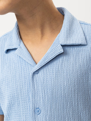 SHORT WOVEN SHIRT Light-Blue / 14