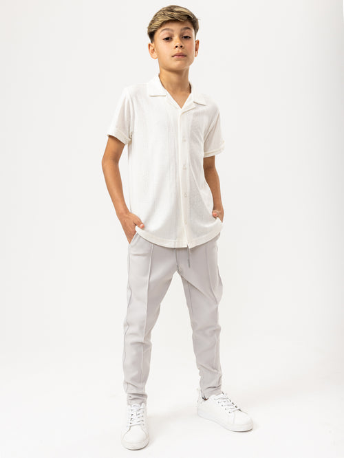 SHORT WOVEN SHIRT Cream / 14