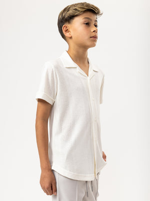 SHORT WOVEN SHIRT Cream / 14