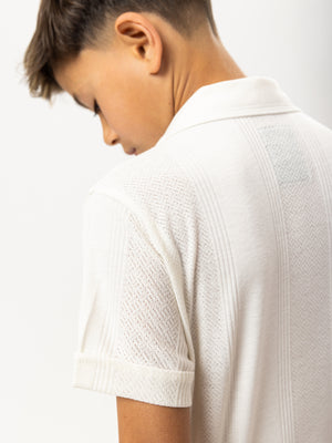 SHORT WOVEN SHIRT Cream / 14