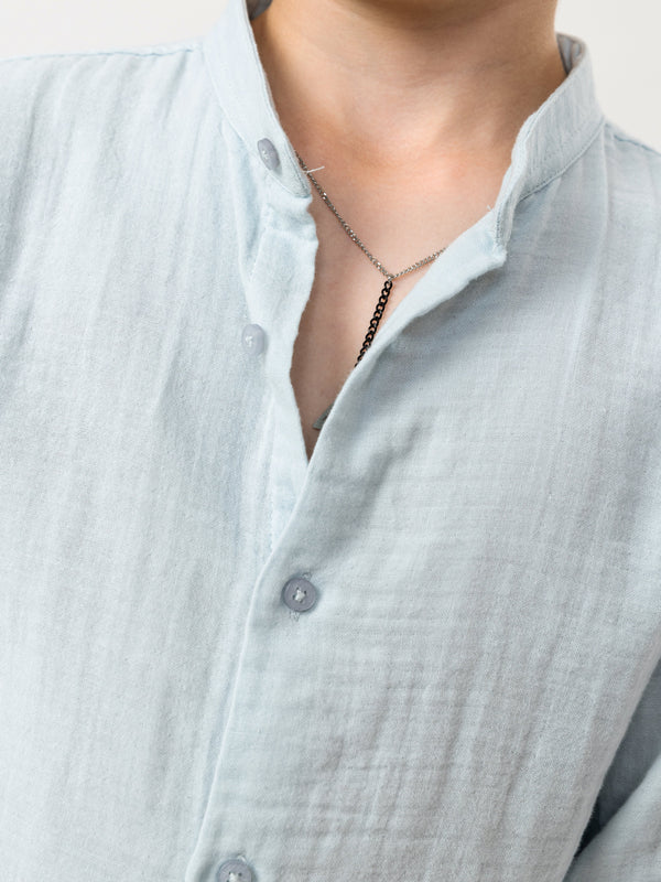 FASHION BUTTONNED SHIRTS Light-Blue / 14