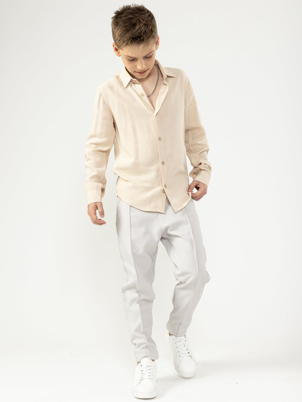 FASHION BUTTONNED SHIRTS Cream / 14