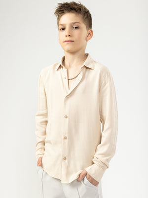 FASHION BUTTONNED SHIRTS Beige / 14