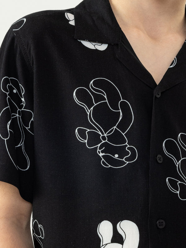 SHORT WOVEN SHIRT Black / 14