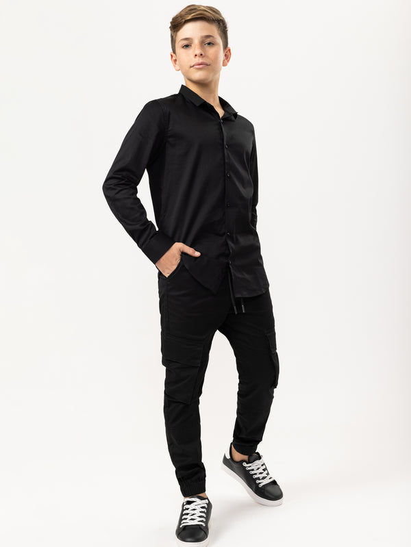 PREMIUM BUTTONNED SHIRTS Black / 14