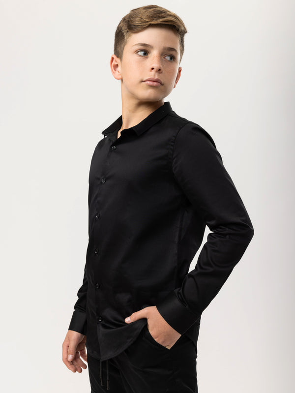 PREMIUM BUTTONNED SHIRTS Black / 14