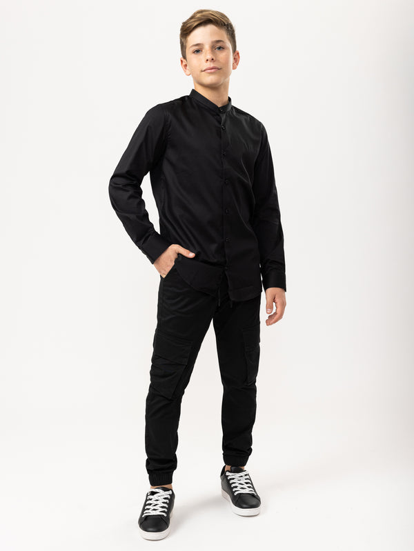 PREMIUM BUTTONNED SHIRTS Black / 14